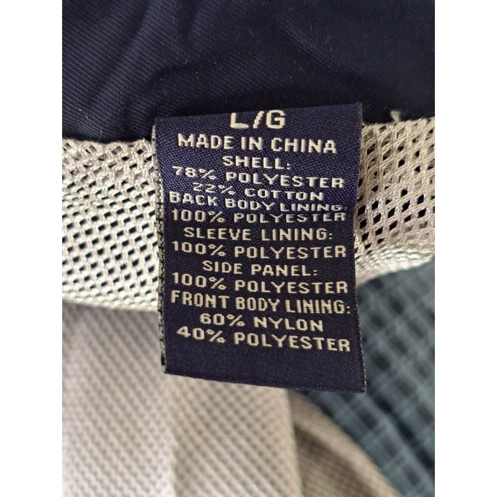 Tommy Bahama Rain Jacket Men's Navy Lightweight Raincoat Snap Zipper Large - Picture 11 of 11